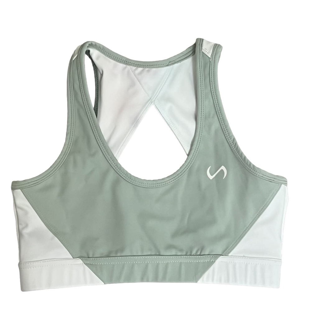 TLF Take Life Further Grey & White Sports Bra - S